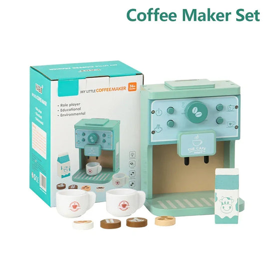 Creative Play | Wooden Kids Coffee & Cookie Maker Toy Set with Engaging Simulation ? Educational Role-Playing for Imaginative Learning 0
