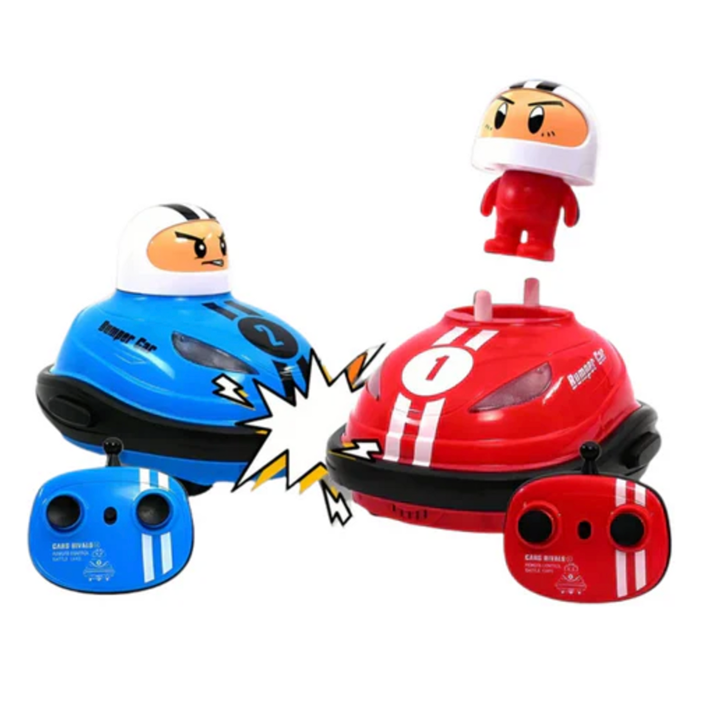 Dynamic Duo | Remote Control Bumper Cars with Pop-Up Dolls for Thrilling Playtime Fun 0