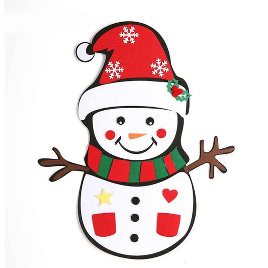 Festive Felt Snowman Decoration with Fairy Lights | Engaging Holiday Centerpiece for Family Fun 0