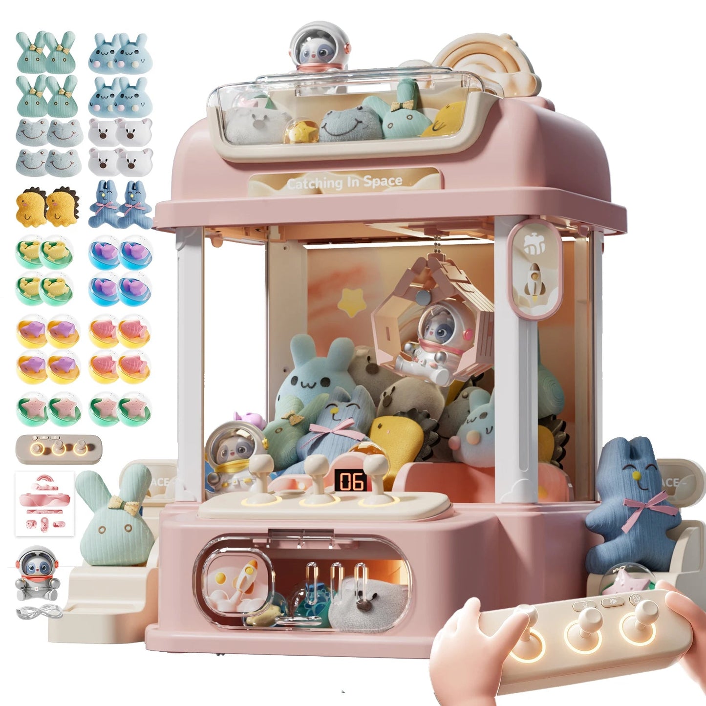 Interactive Arcade Machine Game with Plush Doll Prizes ? Fun for Kids and Family 8