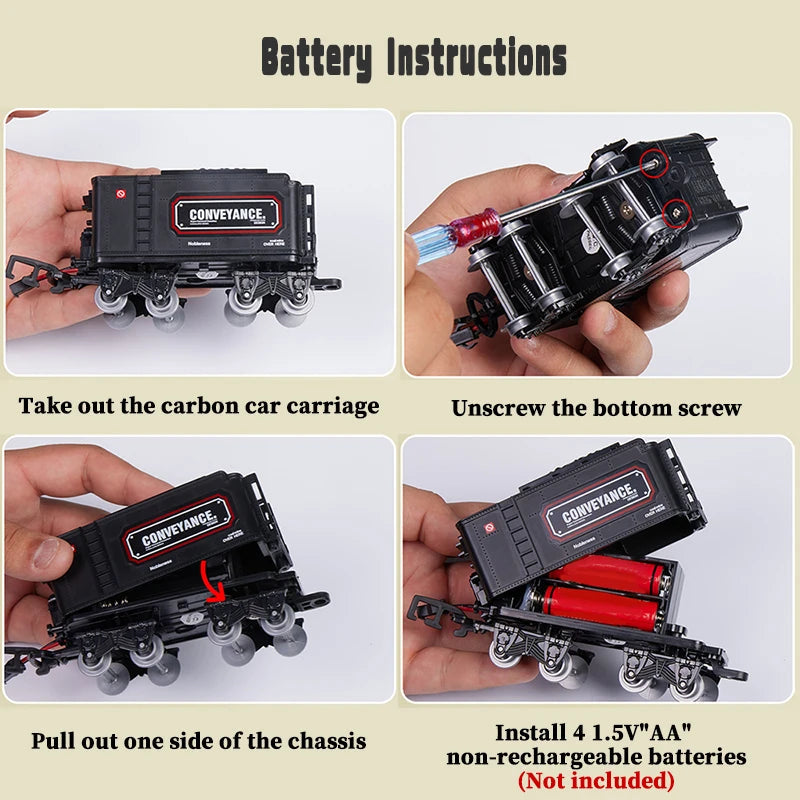 Interactive Train Set | Battery-Powered Electric Locomotive with Lights & Sounds for Endless Fun 7