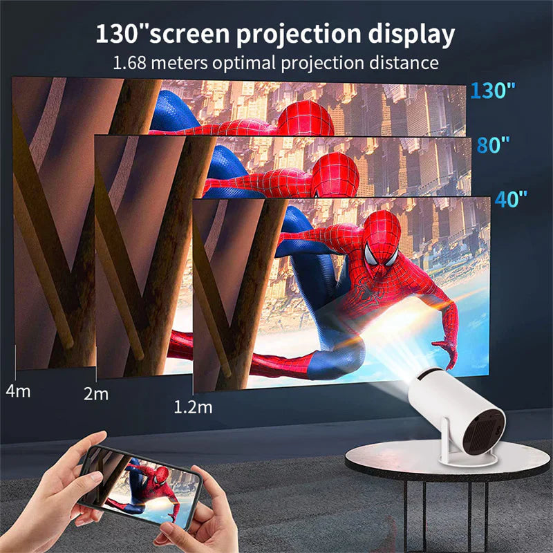 Ultimate Home Theater Projector | 4K Gaming Projector with 130 Screen & Integrated Media Streaming for Immersive Entertainment 4