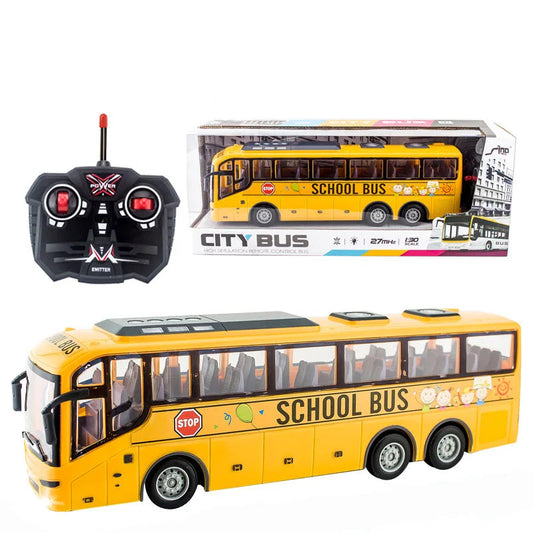Vibrant Tour Bus | Remote Control Electric Vehicle with Realistic Lights ? Engaging Toy for Kids' Imagination 0